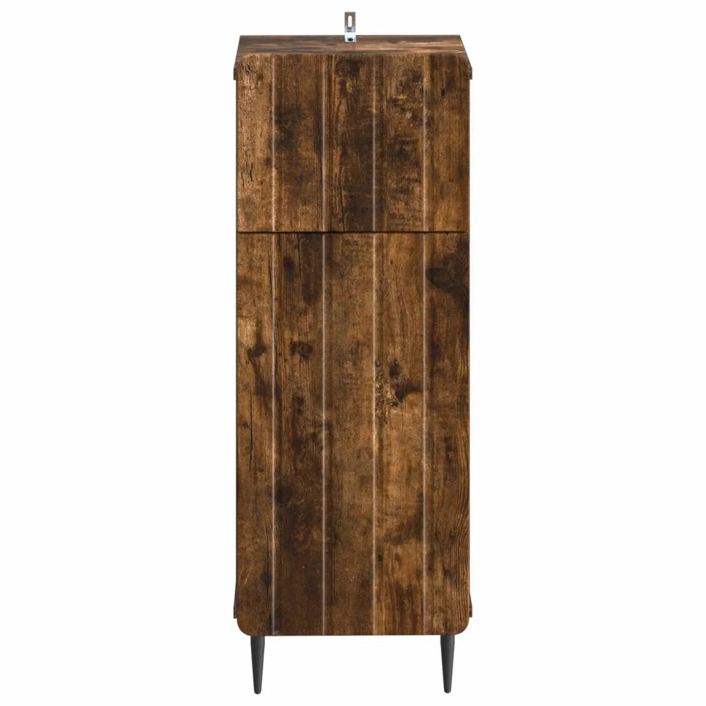 Mobiletto da Bagno ZWOLLE Rovere Fumo 30 x 31 x 79,5 cm 896390