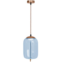 Lampada Led Da Soffitto Pensile Di Vetro Blu App443-cp