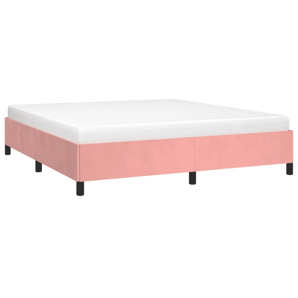 Giroletto-Struttura Letto Rosa 160x200 cm in Velluto 930917