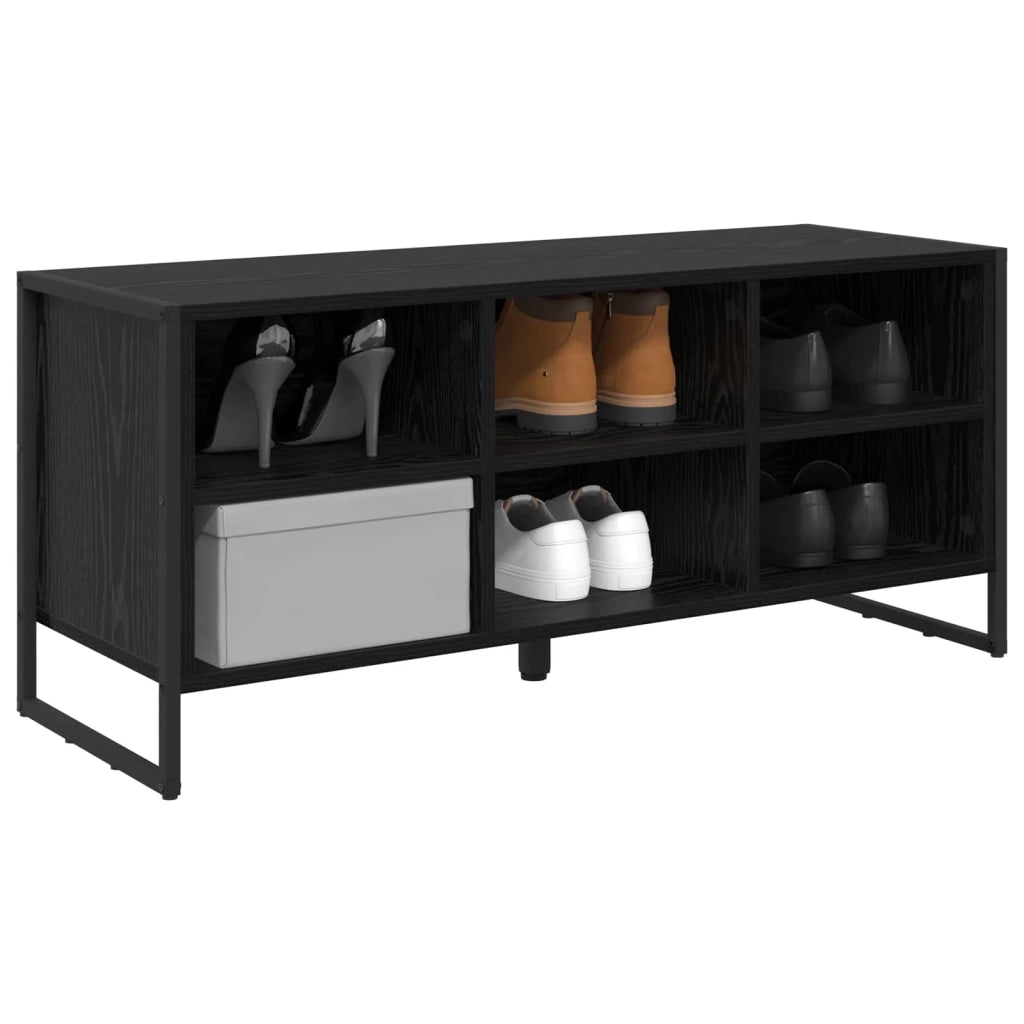 Mobile per scarpe Rovere Nero 100 x 35 x 44 cm