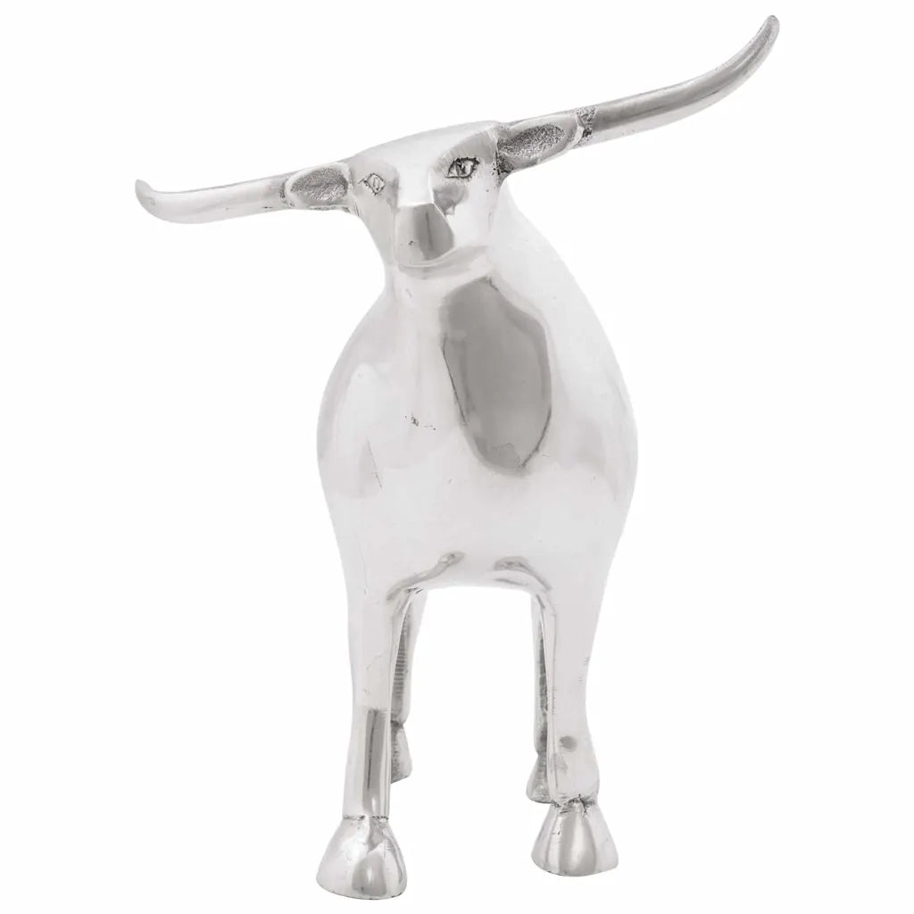 Scultura di toro Argento 20 x 17 x 23 cm Alluminio CFW9279389