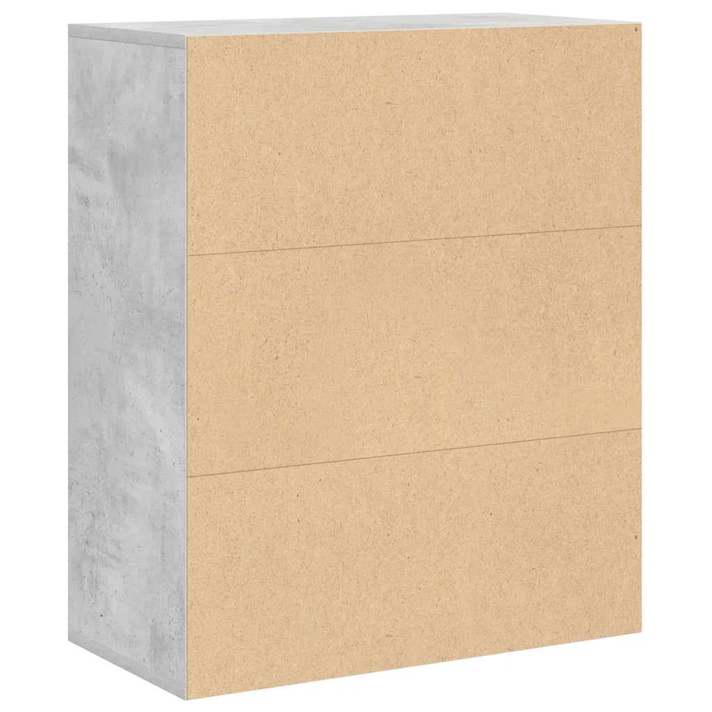 vidaXL Libreria Grigio Cemento 60x30x71,5 cm in Legno Multistrato