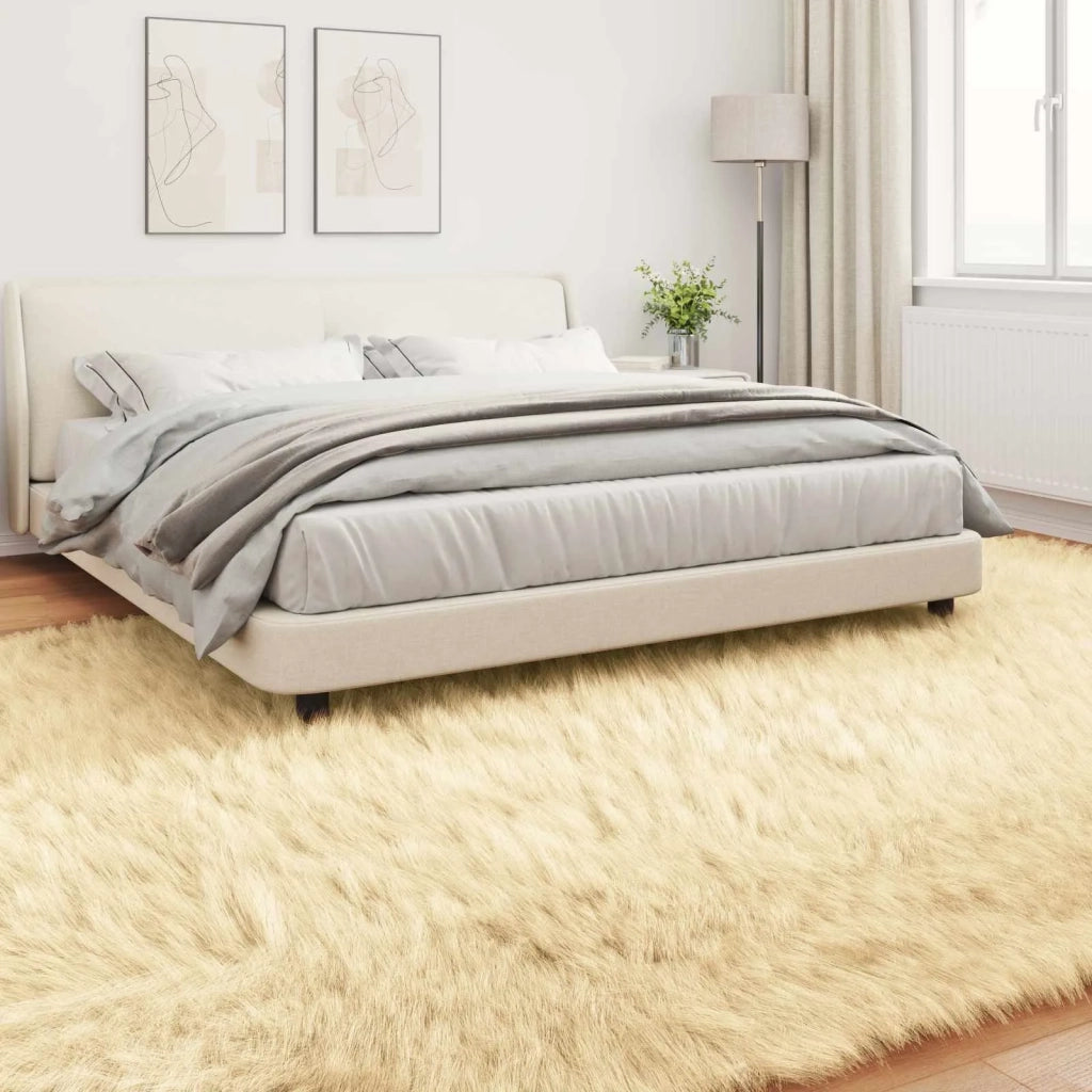 Tappeto in finta TAFALLA Crema 200 x 280 cm Poliestere