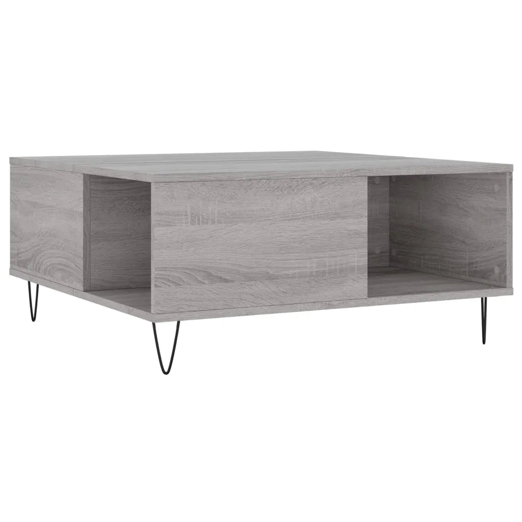 Tavolino salotto | Tavolino da caff¨¨ | Tavolino da Soggiorno Grigio Sonoma 80x80x36,5 cm Legno Multistrato