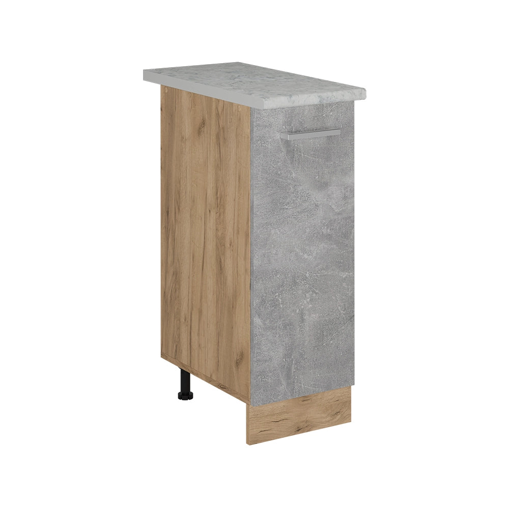Vicco Armadio cucina dispensa alto Calcestruzzo 30 cm PL Marmo