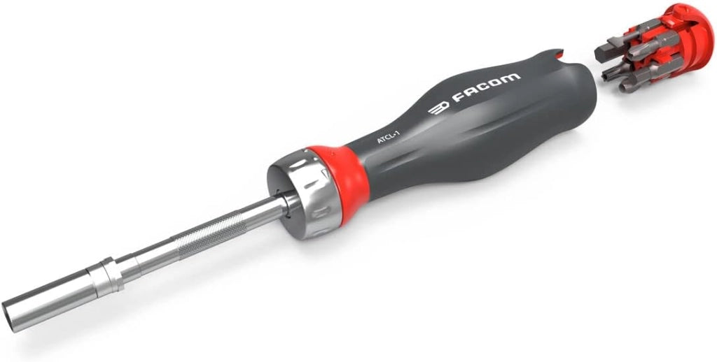 ATCL.1PB - Cricchetto per punte protwist con 15 punte, manico ergonomico bi-materiale, cricchetto 45 denti di alta qualità
