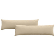 Cuscini da Divano 2 pz | Cuscini per sedie Crema 145 x 40 cm Tessuto