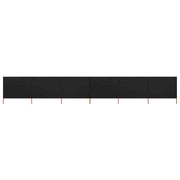 Paravento a 6 Pannelli in Tessuto 800x80 cm Nero 47172