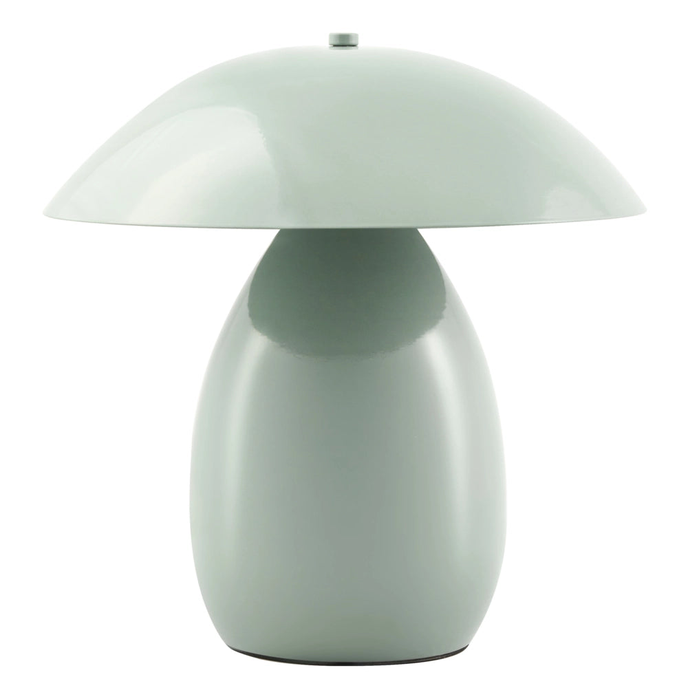 Lampada da tavolo verde chiaro con base in ferro 30 cm a una luce design moderno accessori per il soggiorno