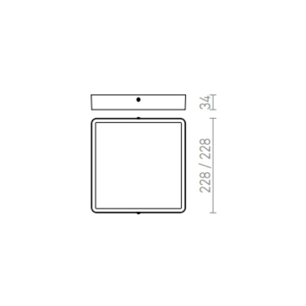 Plafoniera HUE SQ 22 DIMM da soffitto bianco 230V LED 24W 3000K