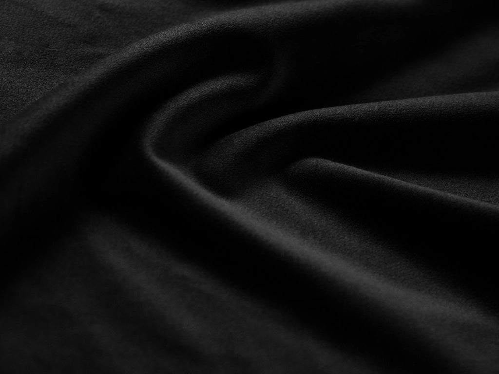 Cosmopolitan Design - Letto a cassettone con testiera "Colonel" 180x200cm in velluto nero 