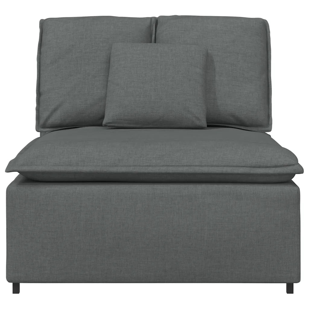 Modulo Centrale Divano Modulare con Cuscini Grigio Scuro 100 cm CFW4532274