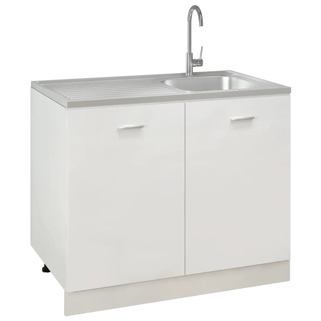 Lavello Cucina e Scolapiatti Argento 1000x600x155 mm in Acciaio cod mxl 51783