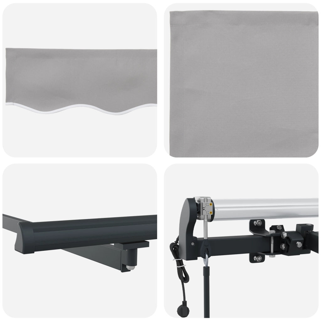 Tendone Retrattile Automatico Grigio Chiaro 400x350 cm