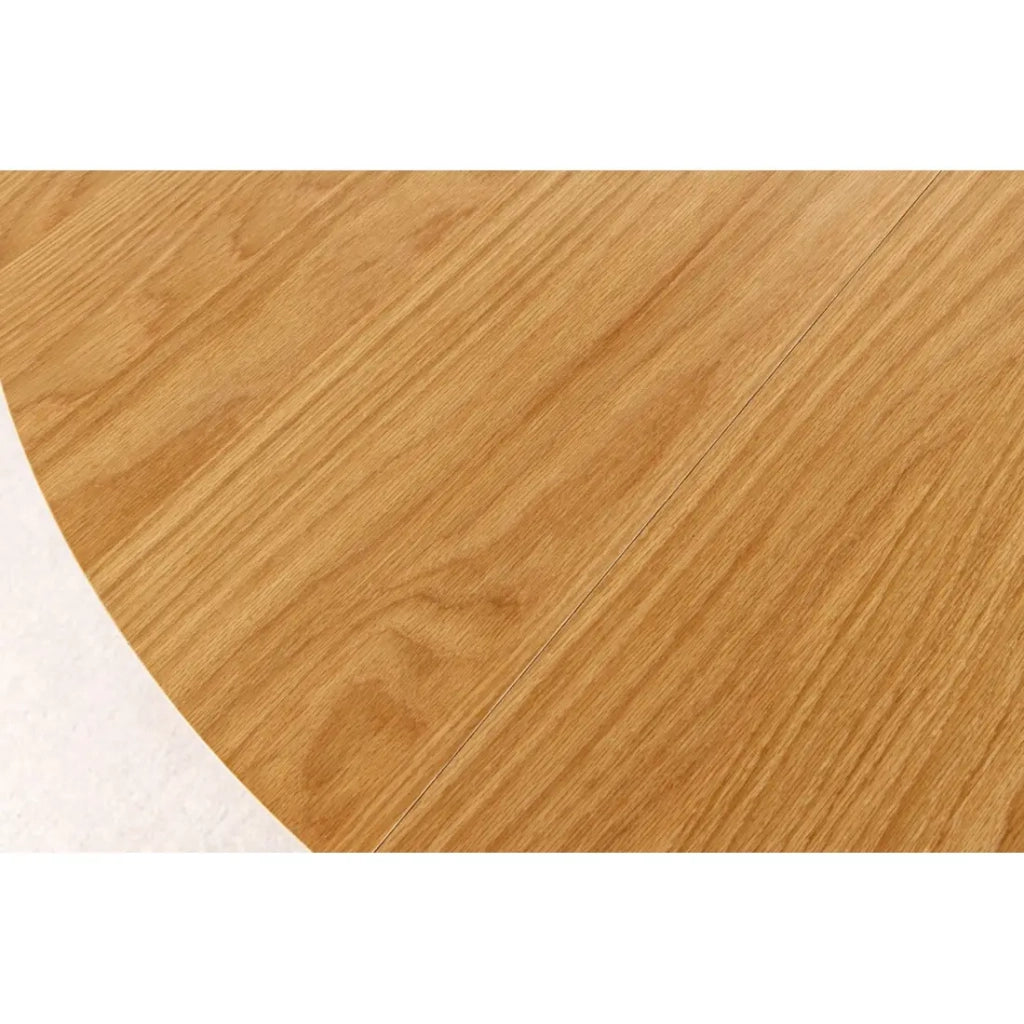 Tavolo rotondo allungabile KANOVA 120 a 160 a 200 cm in finitura rovere chiaro