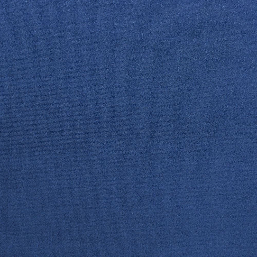 Divano Letto Rivestimento in Velluto Blu Navy 3 Posti Meccanismo Click Clack Braccioli Regolabili