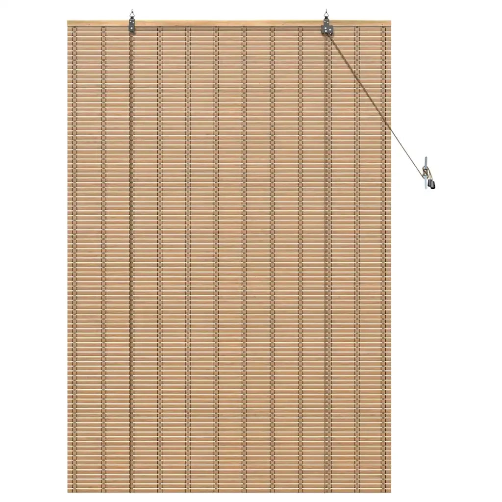 vidaXL Tenda a rullo con tende Marrone Chiaro 120 x 160 cm Bambù
