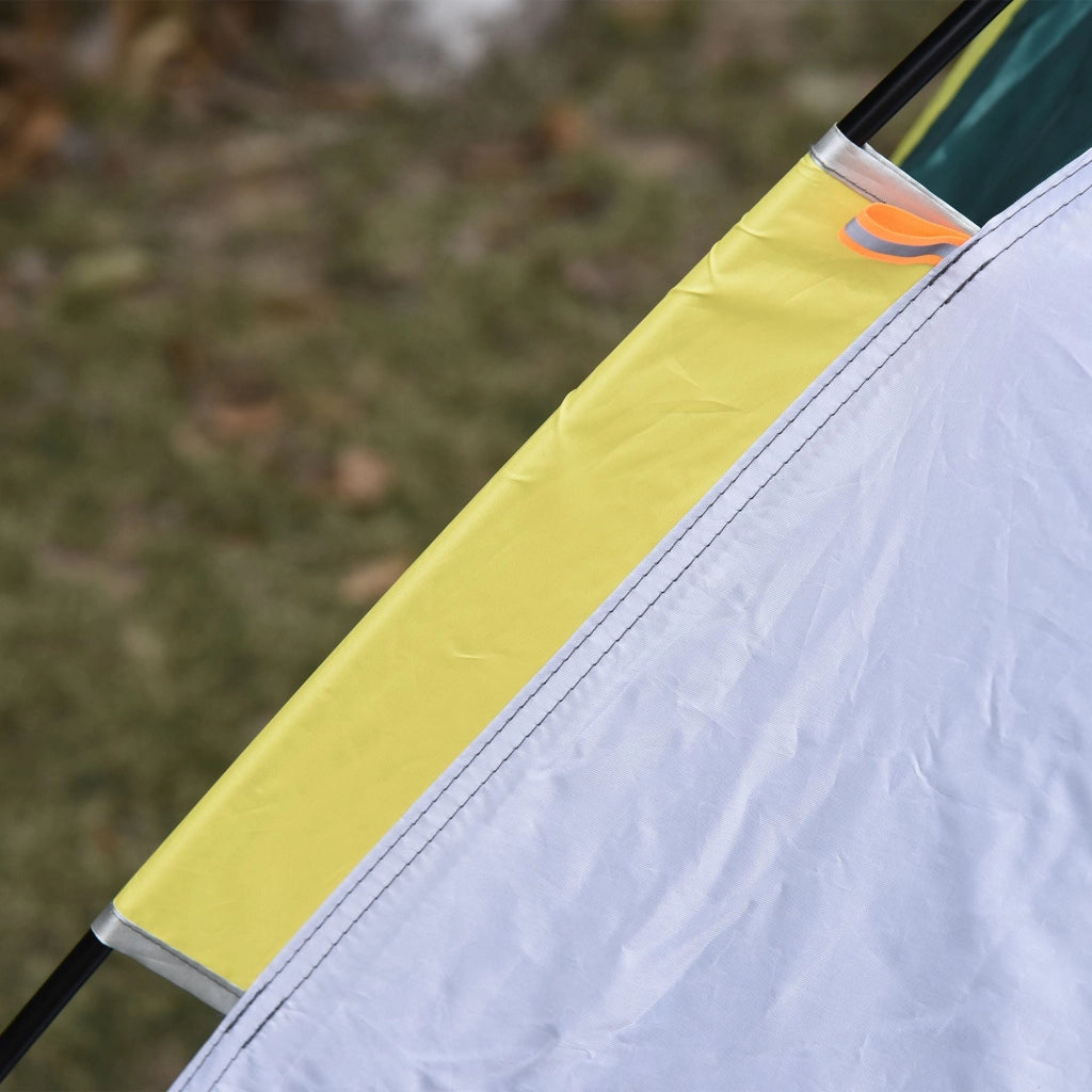 Tenda da Campeggio Automatica per 2 Persone con Tasche Interne e Tappetino 205x195x135 cm  Verde