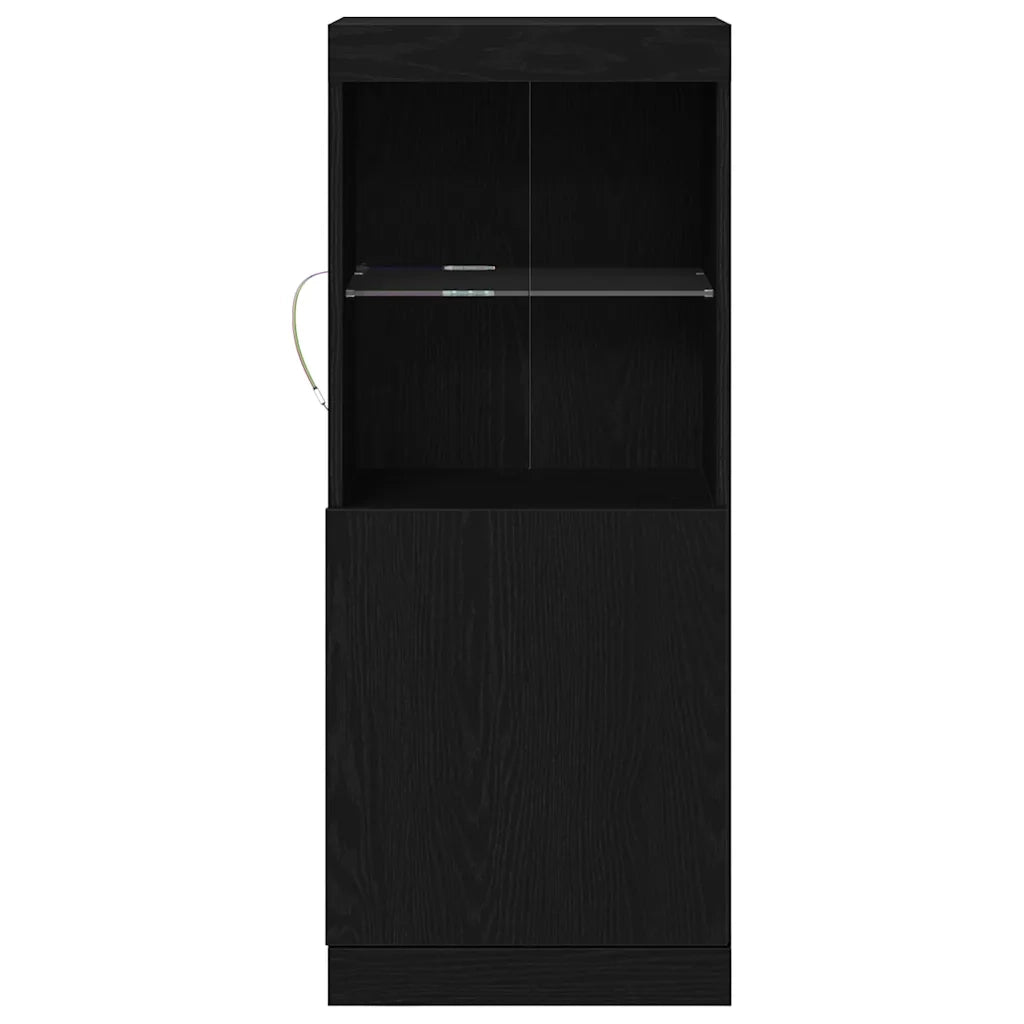 Madia LED Rovere Nero 41 x 37 x 100 cm Legno multistrato 863041