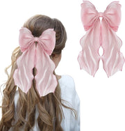 Fascia per capelli - Bows per capelli per donne - Spille per capelli da principessa - Grandi clips per capelli per donne e ragazze (Rosso)