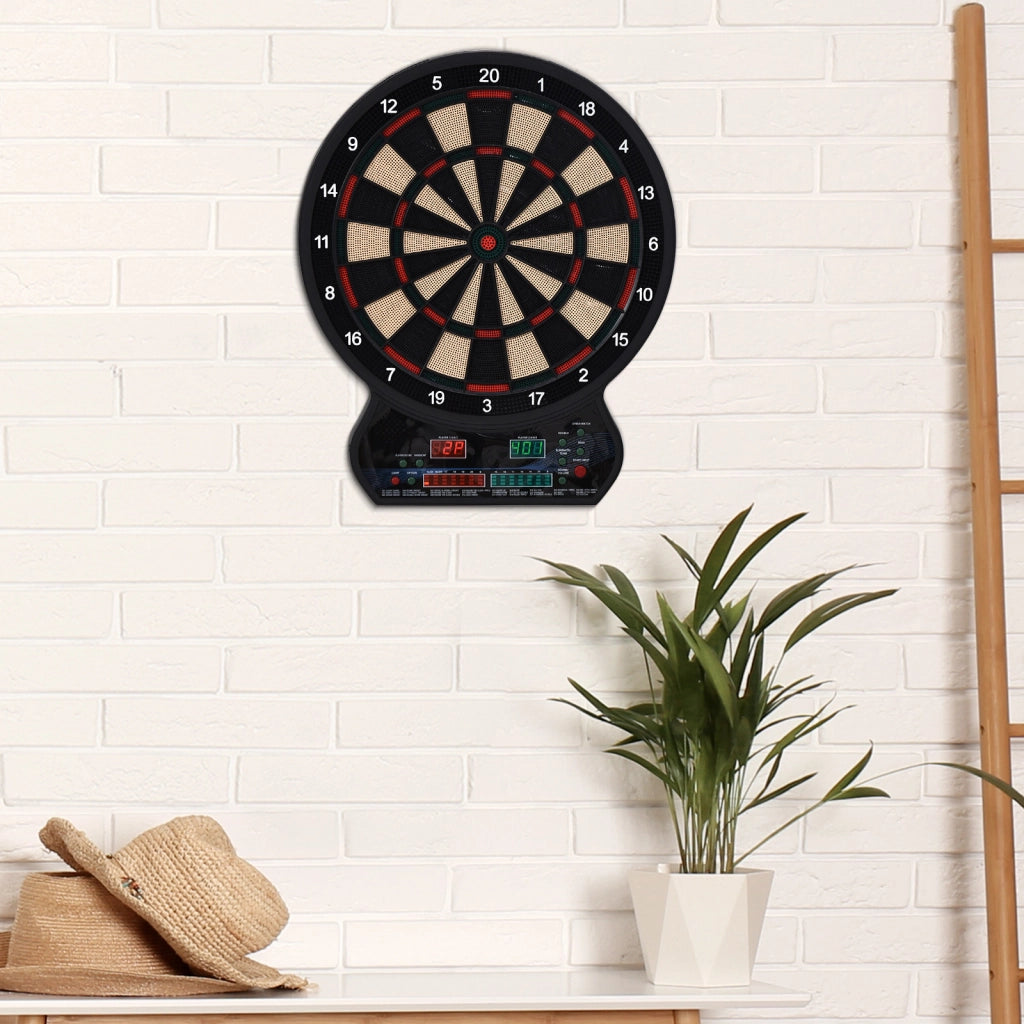 Gioco di freccette elettronico ¨C zephmum ¨C 12 freccette, 27 giochi, 8 giocatori, LED nero