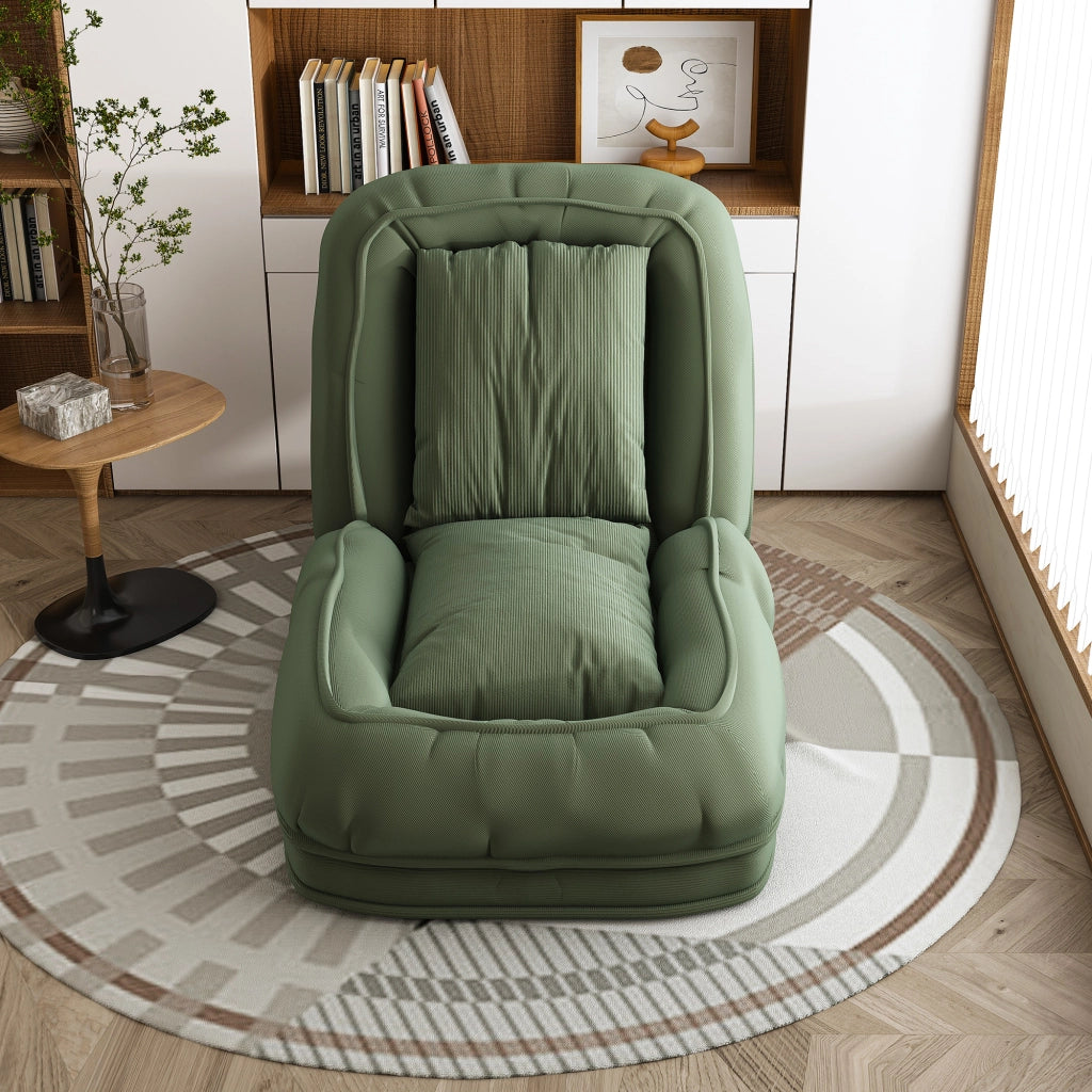DIVANO LETTO Pieghevole Ergonomico 90°-180° 5 posizioni Verde Tessuto