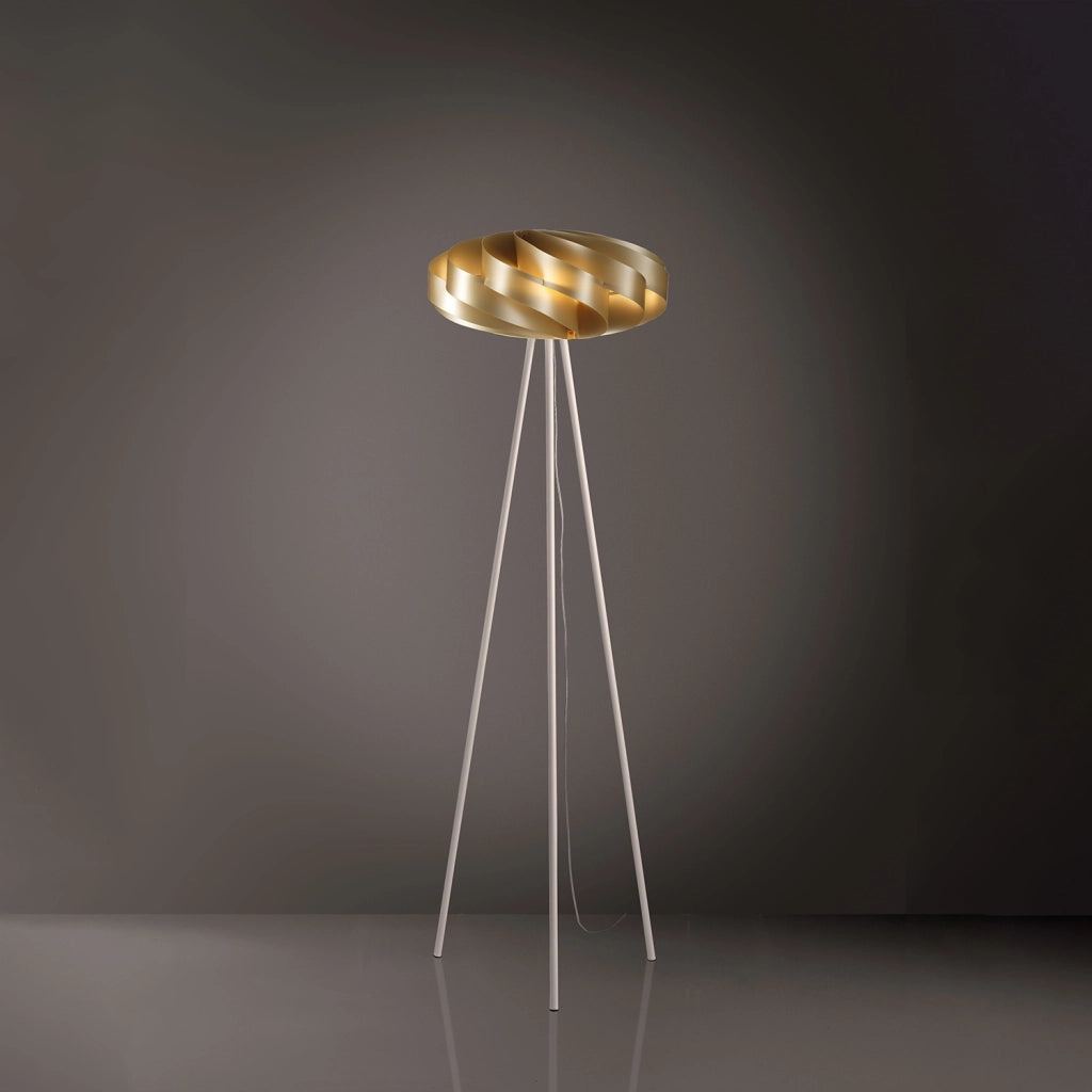 Piantana Moderna Flat Polilux ® New Gold E Metallo 1 Luce E27