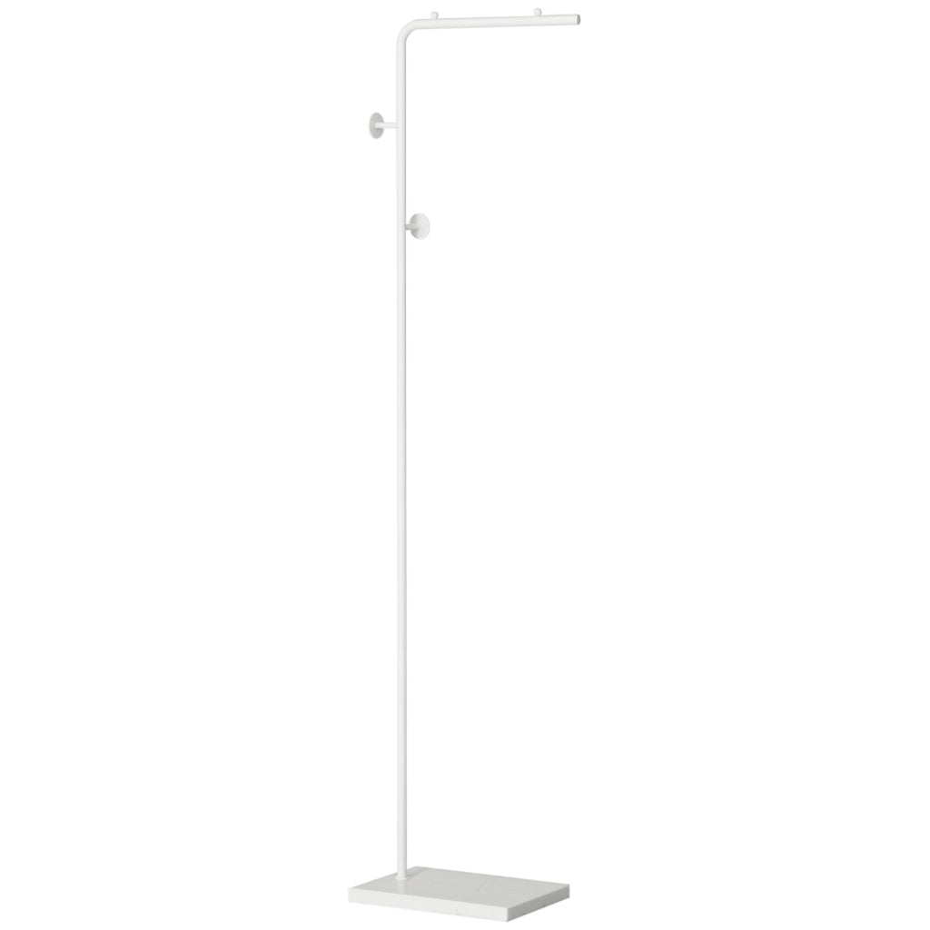 Appendiabiti a muro con base marmo e ganci metallo ¨C zephmum ¨C 35x25x170 cm bianco