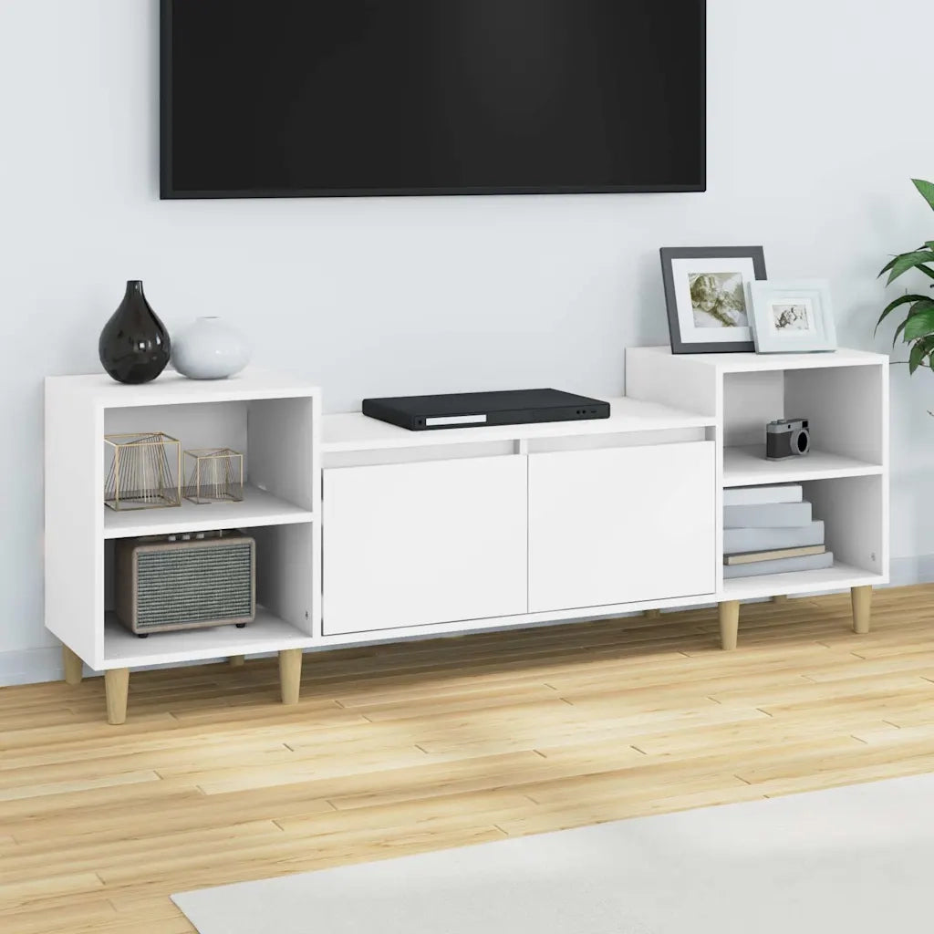 Mobile Porta TV Bianco 160x35x55 cm in Legno Multistrato 821188