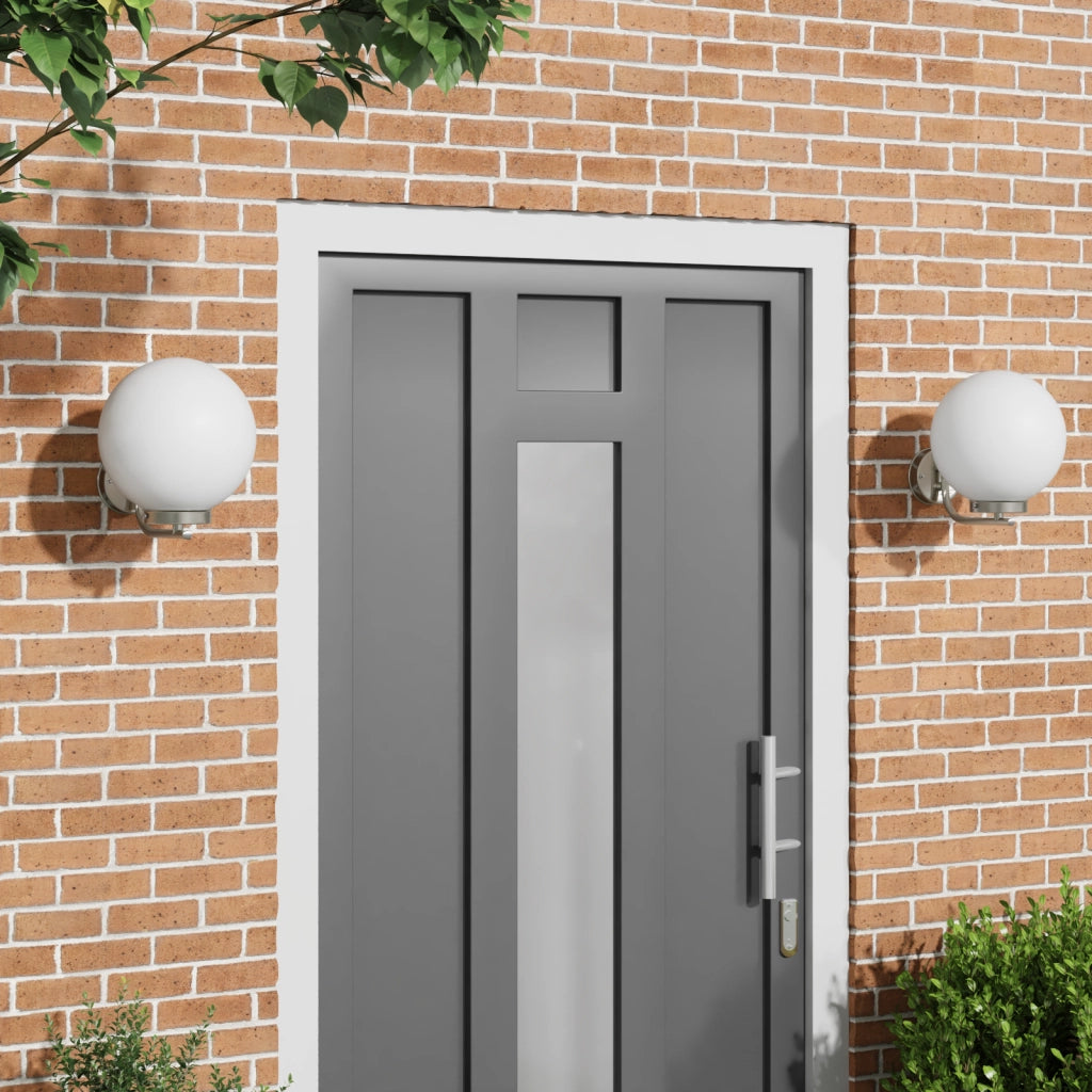 Lampade da Parete da Esterno  2 pz Acciaio Inossidabile Argento IP44