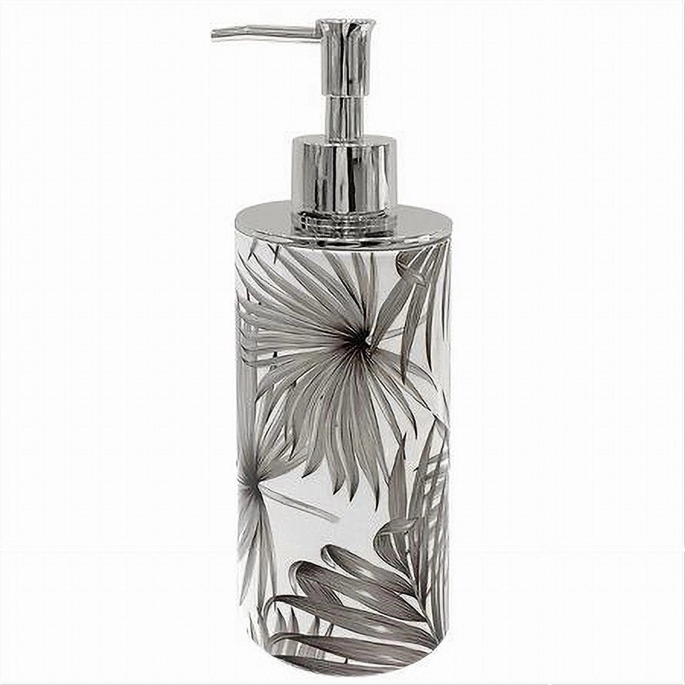 Trade Shop - Dispenser Porta Sapone Liquido Fantasia Tropicale Accessorio Arredo Bagno 87067 -