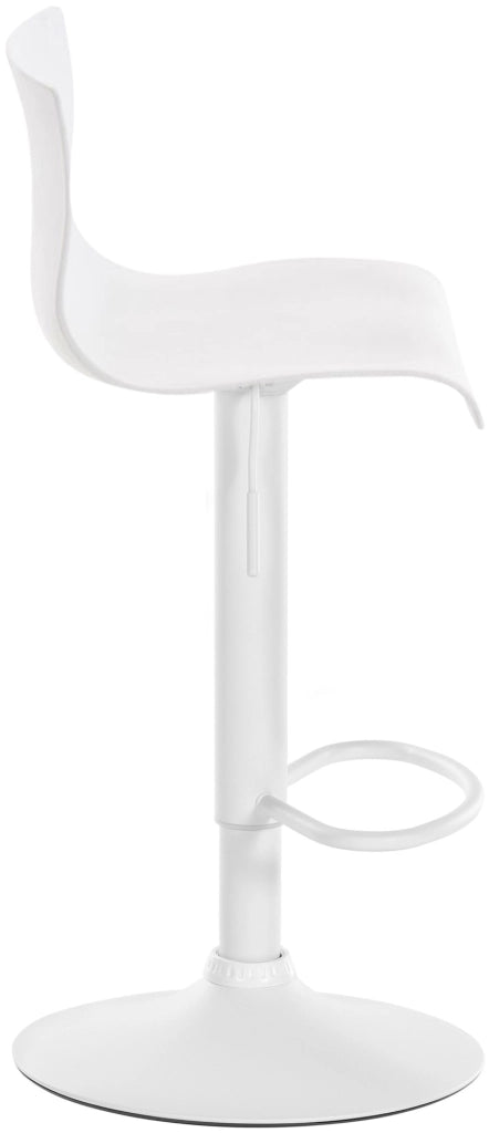 Sgabello Hover in polipropilene e metallo bianco,Metallo bianco opaco