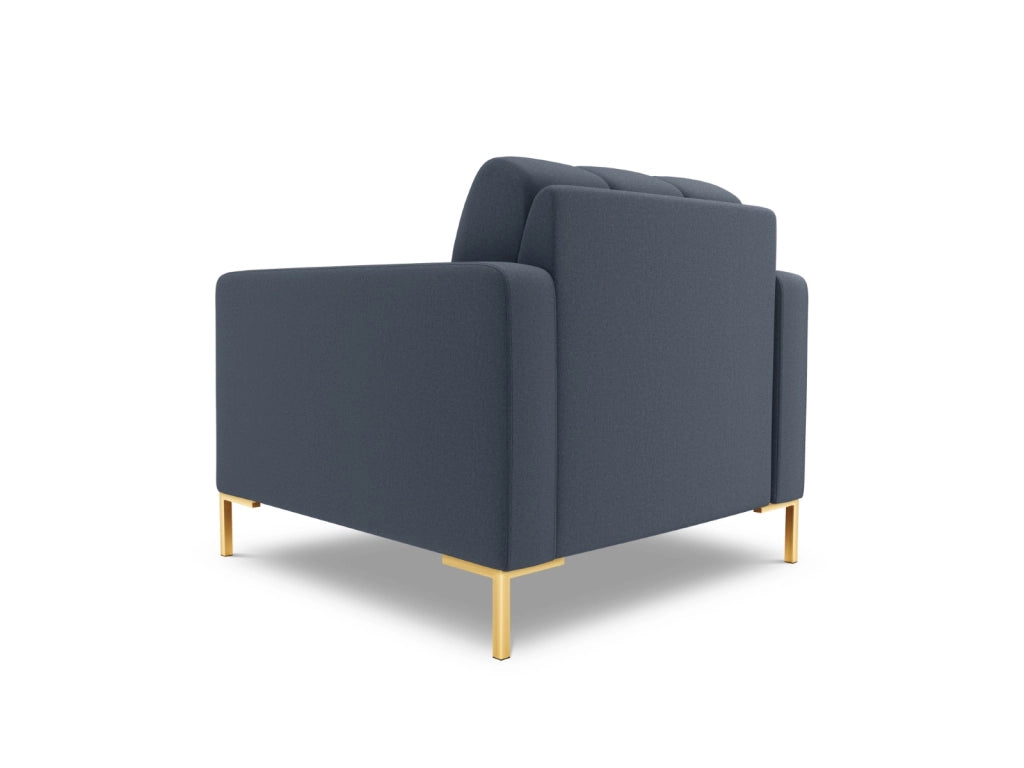 Cosmopolitan Design - Poltrona "Bali" in tessuto strutturato blu scuro 