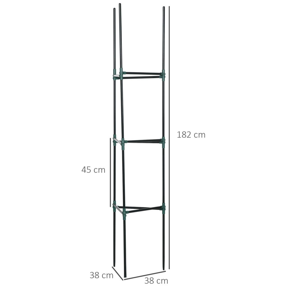 Supporto per piante rampicanti ¨C Minimal ¨C Verde 38x38x182 cm