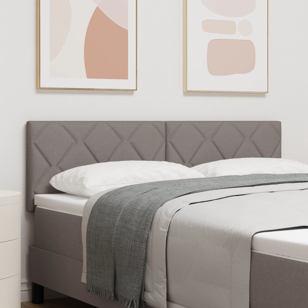 Testata LED  Design a Blocchi di Diamante Tortora 160 cm Tessuto