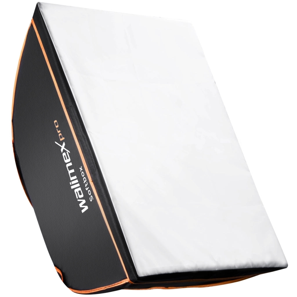 Orange Line Softbox 80x120cm, girevole a 360°, Sagomatore di luce per foto e video, incluso diffusore ideale per studio fotografico