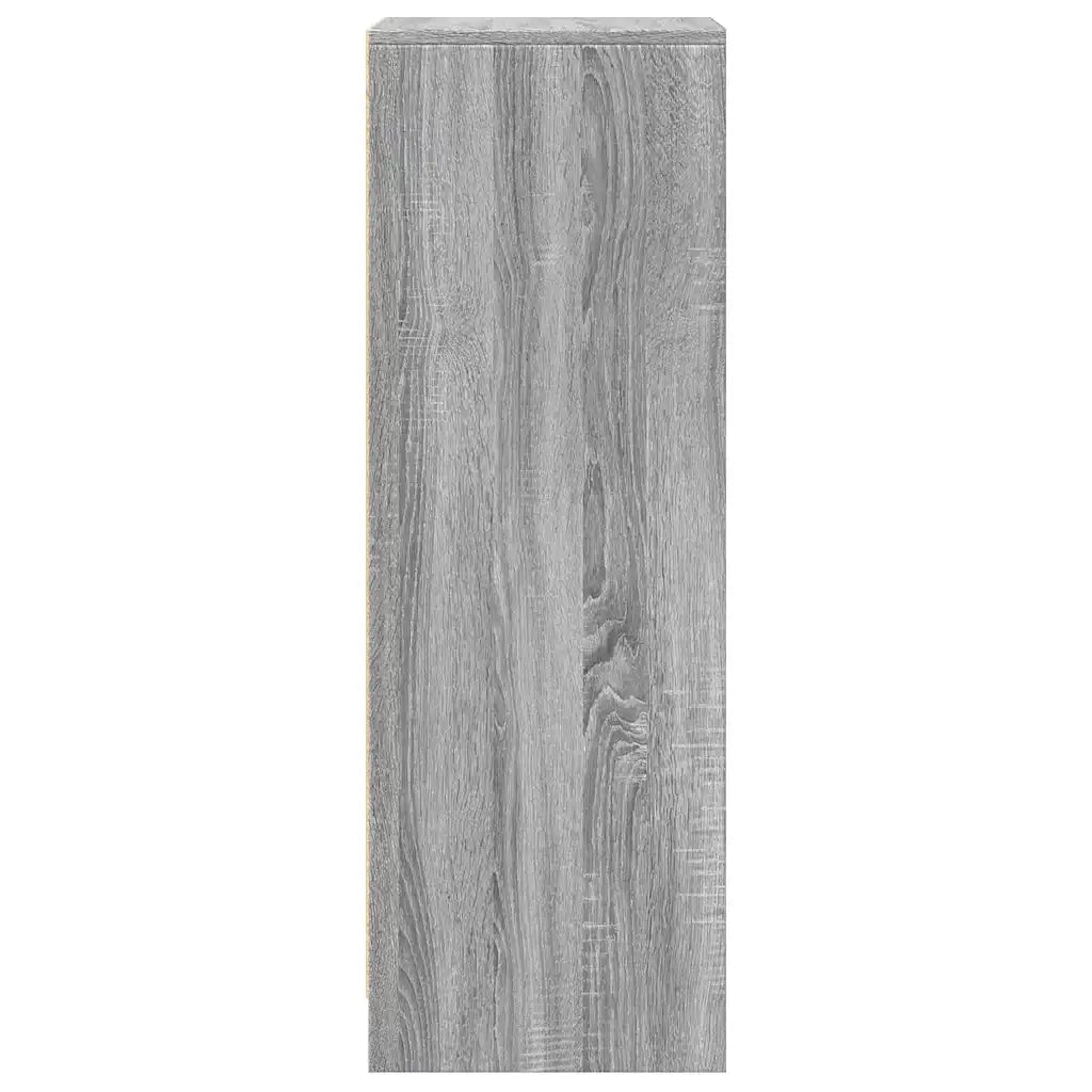 Credenza con LED-Buffet-Armadio da cucina Grigio Sonoma 42,5x34x100 cm Legno Multistrato