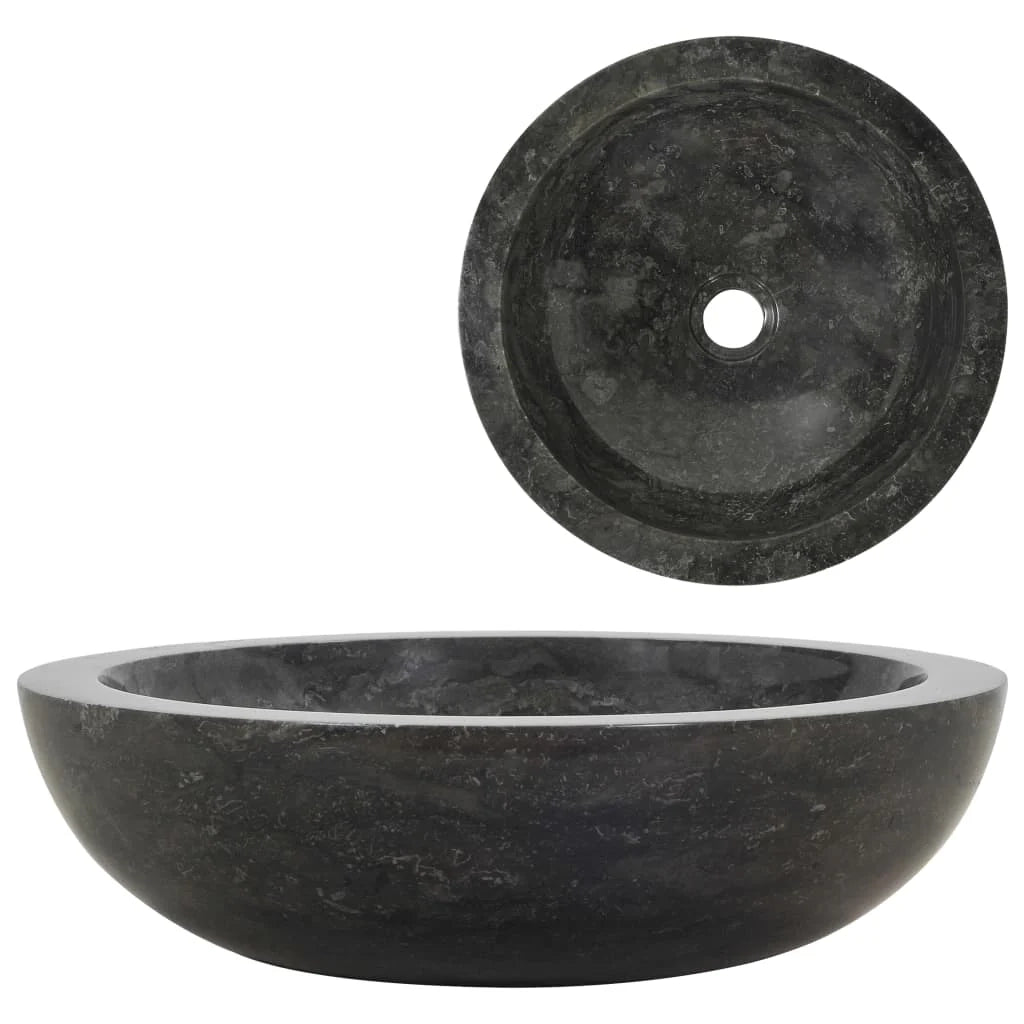 Lavabo in marmo nero diametro 40 cm 02_0002556