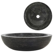Lavabo in marmo nero diametro 40 cm 02_0002556