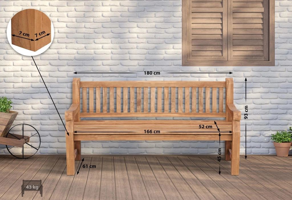 Teakbank Jackson V2 180 cm