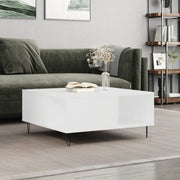 Tavolino da Salotto Bianco 80x80x36,5 cm in Legno Multistrato 830780