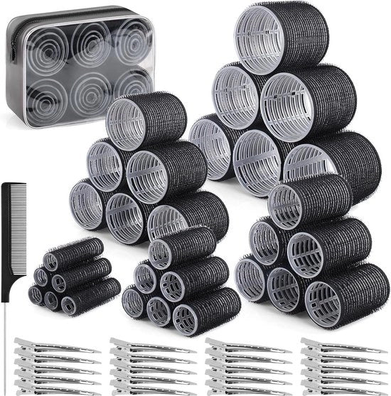 52 set di bobine per capelli 5 misure bobine di adesivo - bobine amichevoli per volume capelli - capelli lunghi medi corti spessi