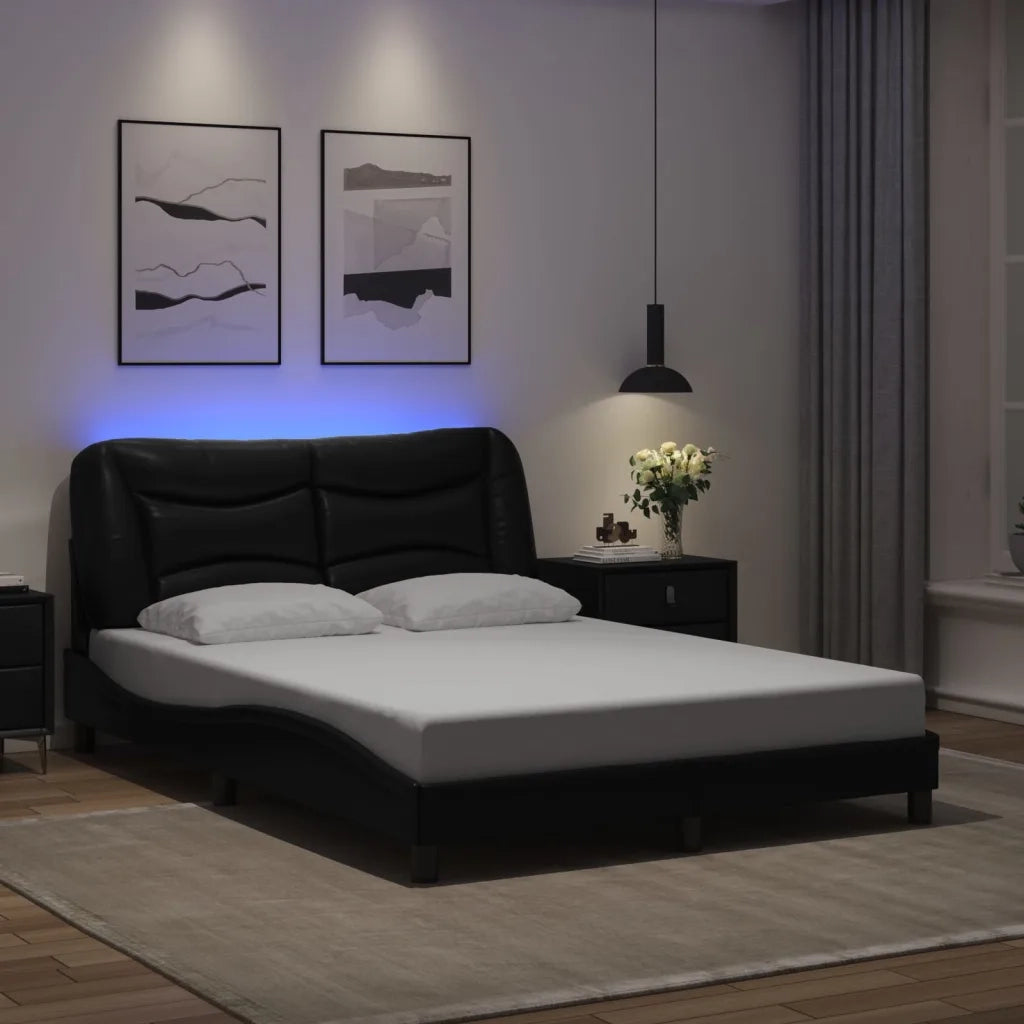 Giroletto con LED senza Materasso Hvar Nero 120x200 cm 3213920