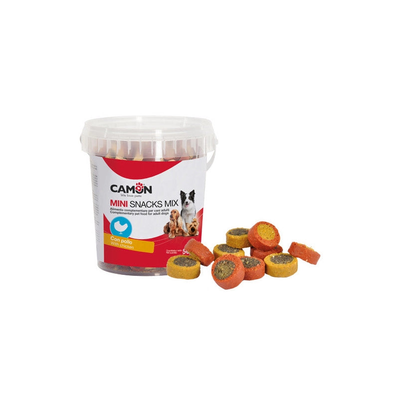 Snackbox Camon pollame per cani 500g – 4 pezzi – Ricco assortimento di snack