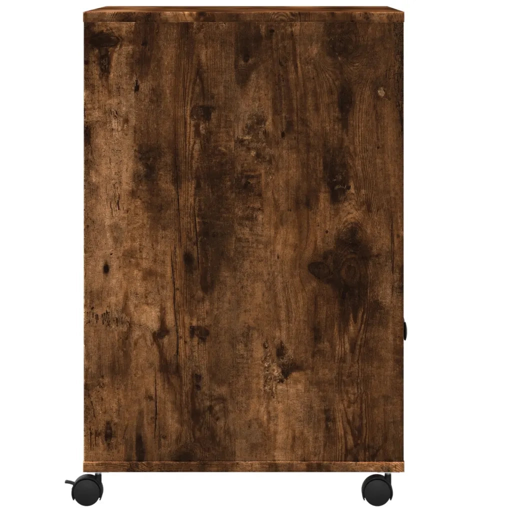 Supporto per Stampante con Ruote Rovere Fumo 60x48x74 cm 840636