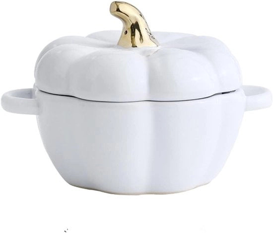 Pompa per insalata e dessert 450 ml - Scudetto ceramico con coperchio - Scudetto moderno per insalata e dessert con beccuccio con manico