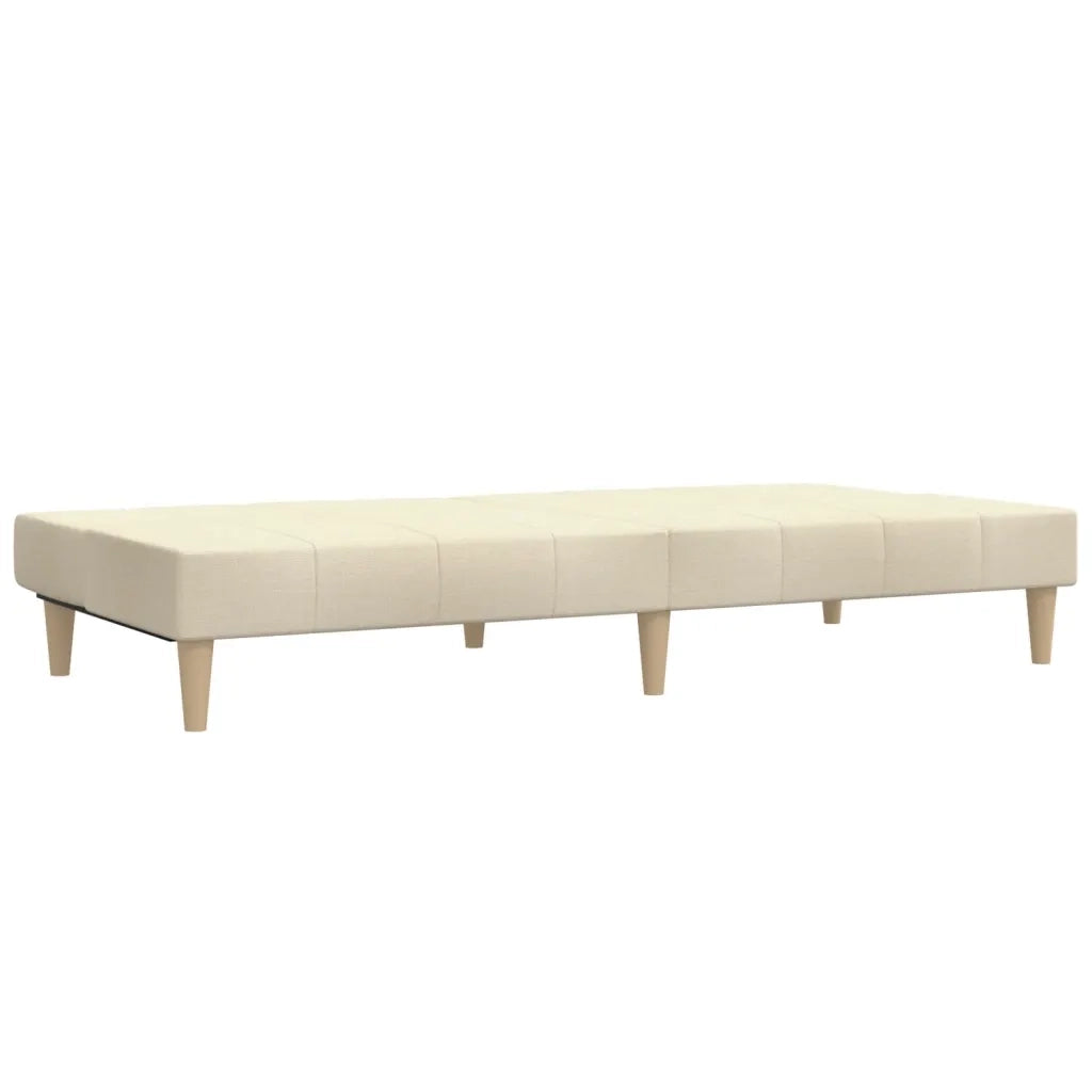 Divano letto | Sof¨¤ letto | Letto singolo a 2 Posti Crema in Tessuto