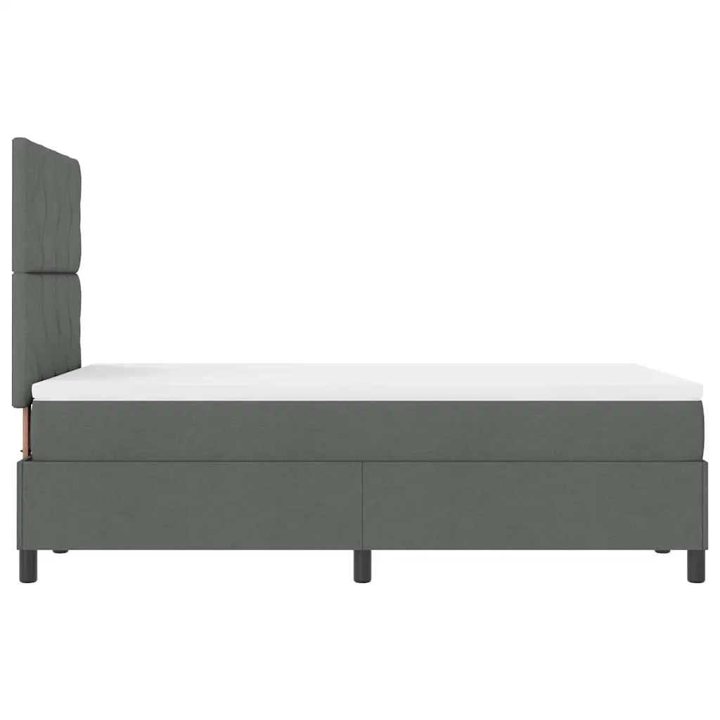 Letto a molle con materasso Grigio scuro 120 x 200 cm Tessuto 3342936