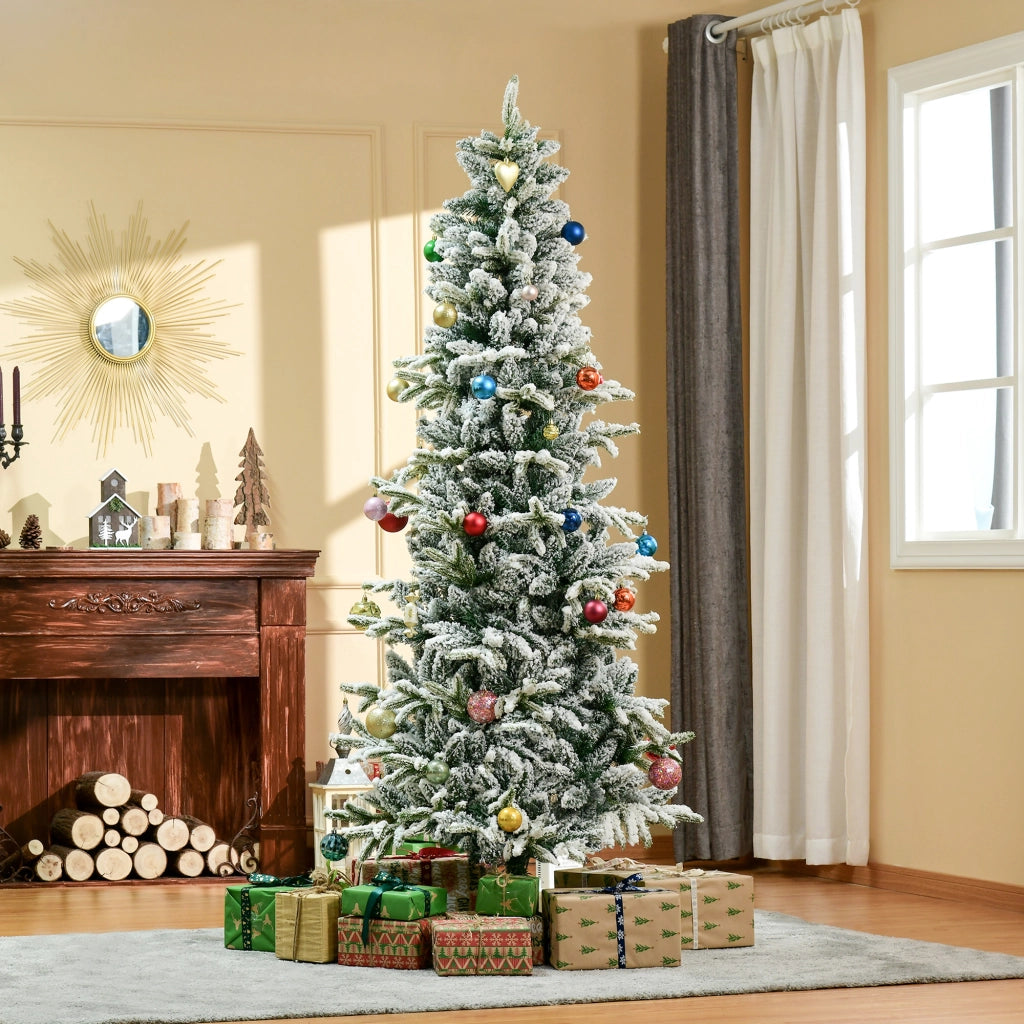 Albero di Natale Artificiale Nevado ¨C zephmum ¨C Verde Bianco 210 cm