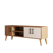 Porta TV in legno "Exxen" - 150 x 34 x 52 cm - Bianco